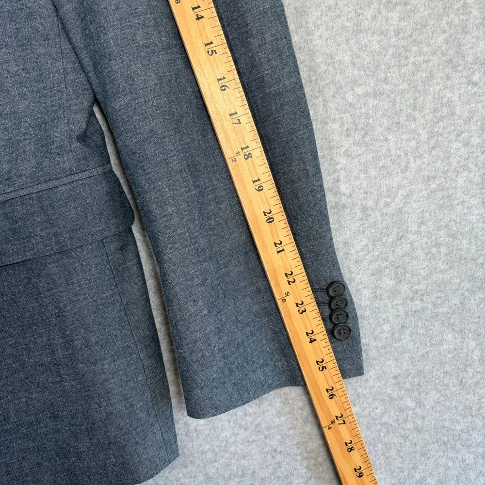 Banana Republic Blazer Mens 40 Regular Blue Tailored Slim Fit Cotton Sport Coat